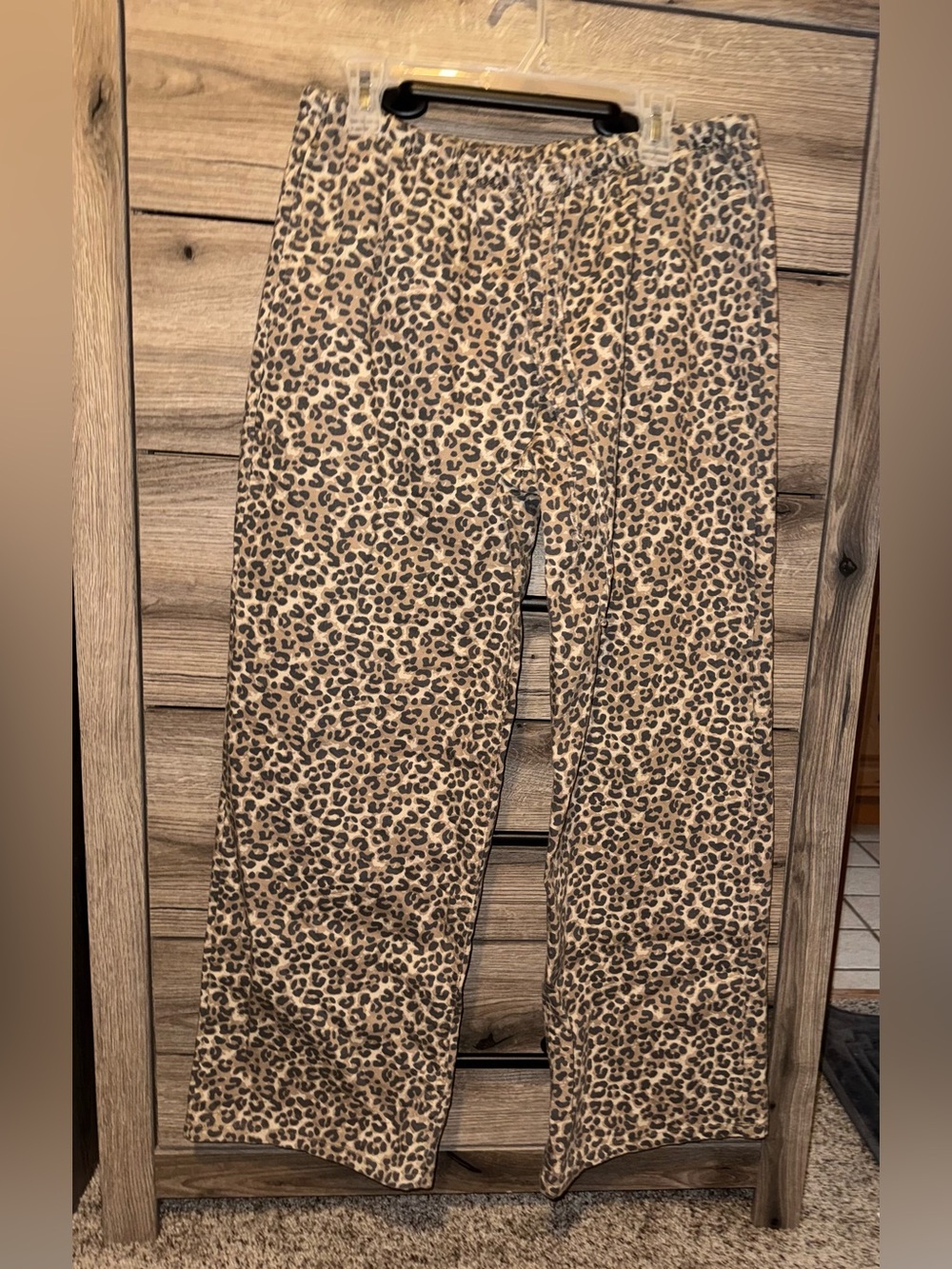 Vanilla Star Leopard Print Wide Leg Pants